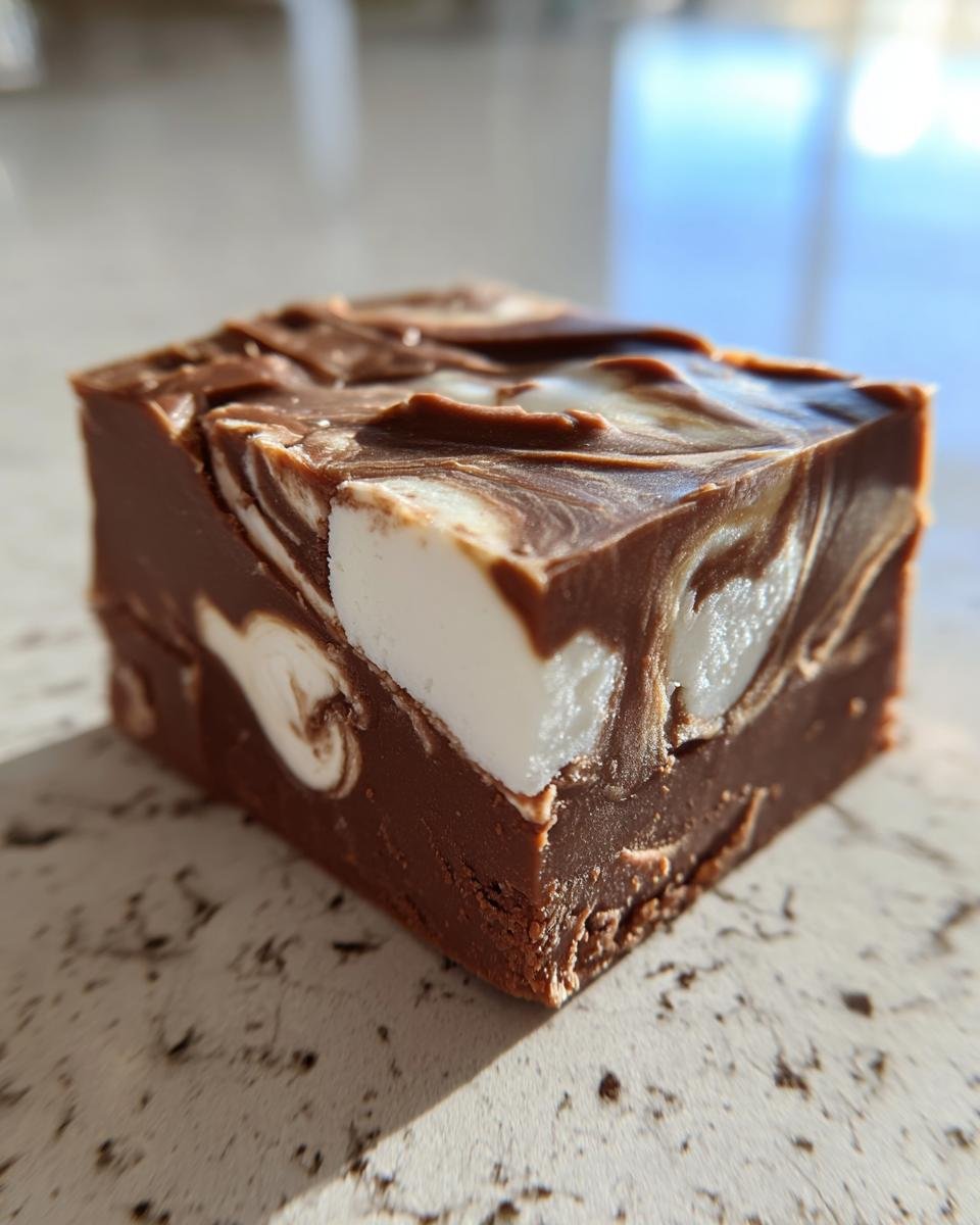 Marshmallow Swirl Fudge - detail 2