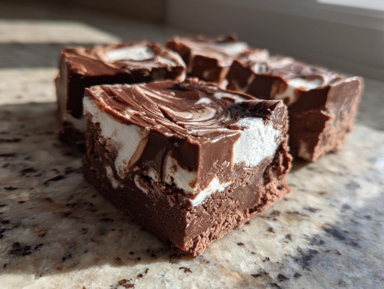 Marshmallow Swirl Fudge