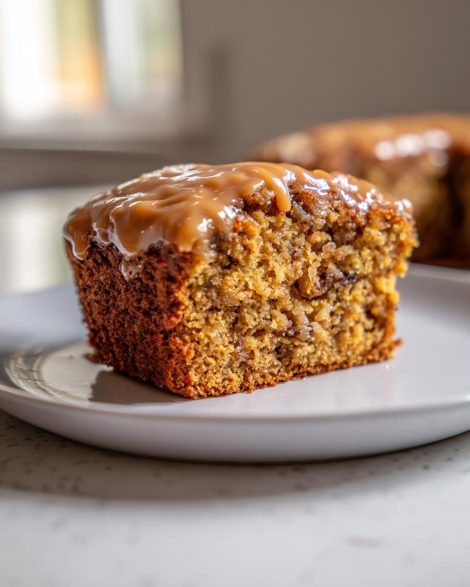 Moist Zucchini Cake with Brown Sugar Icing - detail 1