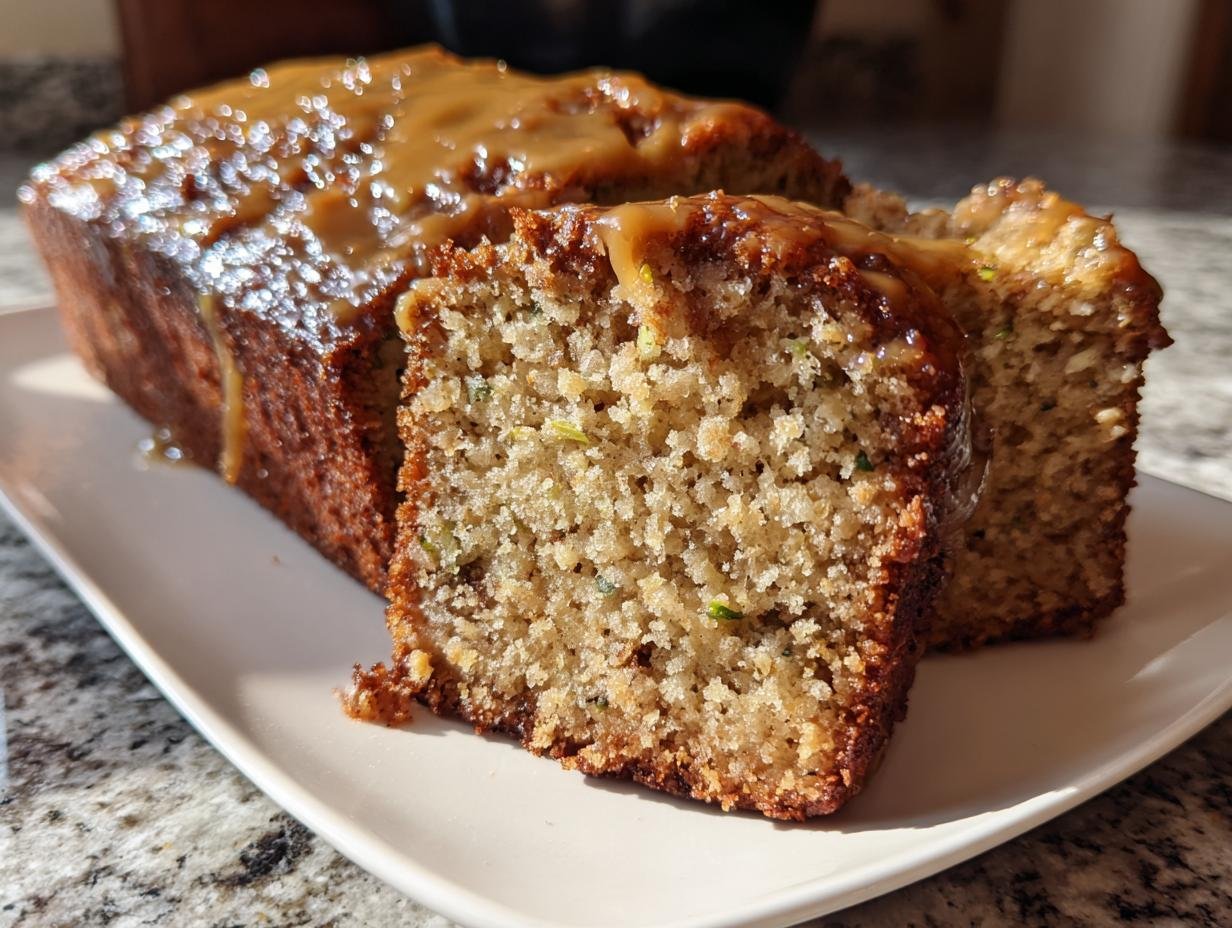 Moist Zucchini Cake with Brown Sugar Icing