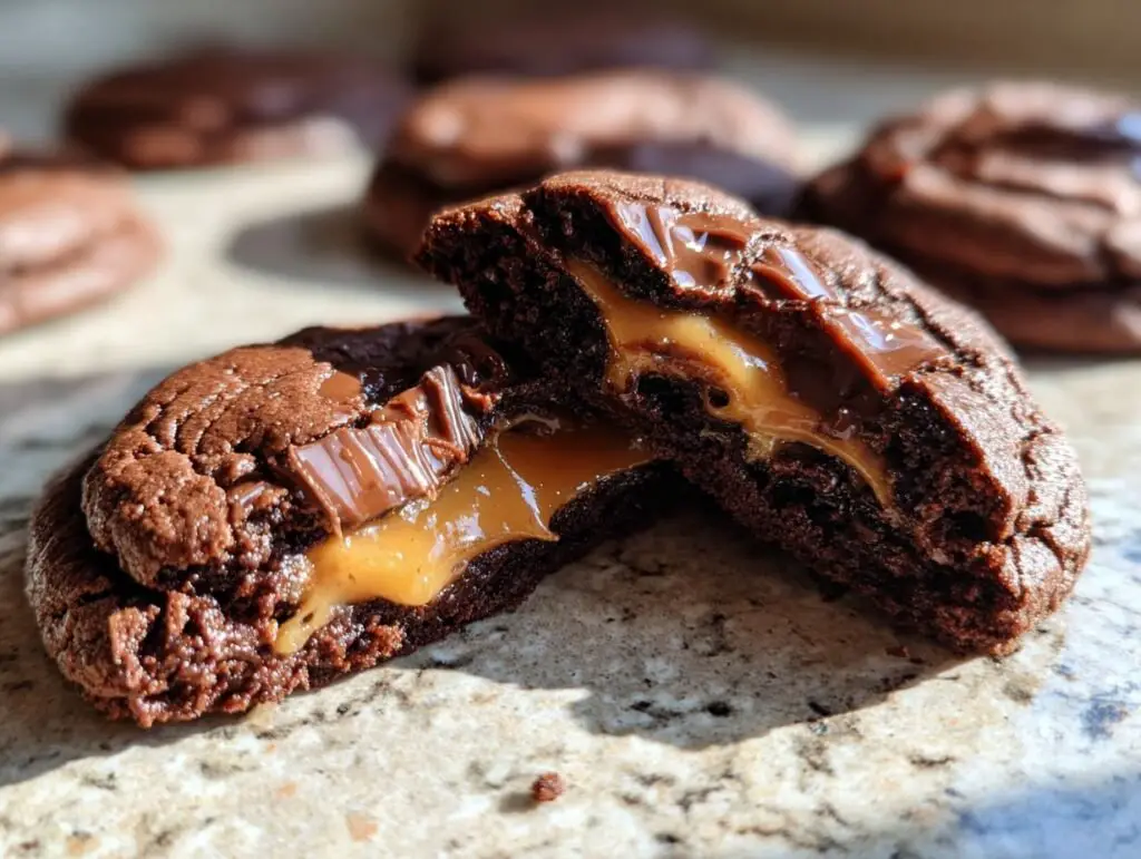 Peanut Butter Stuffed Chocolate Cookies