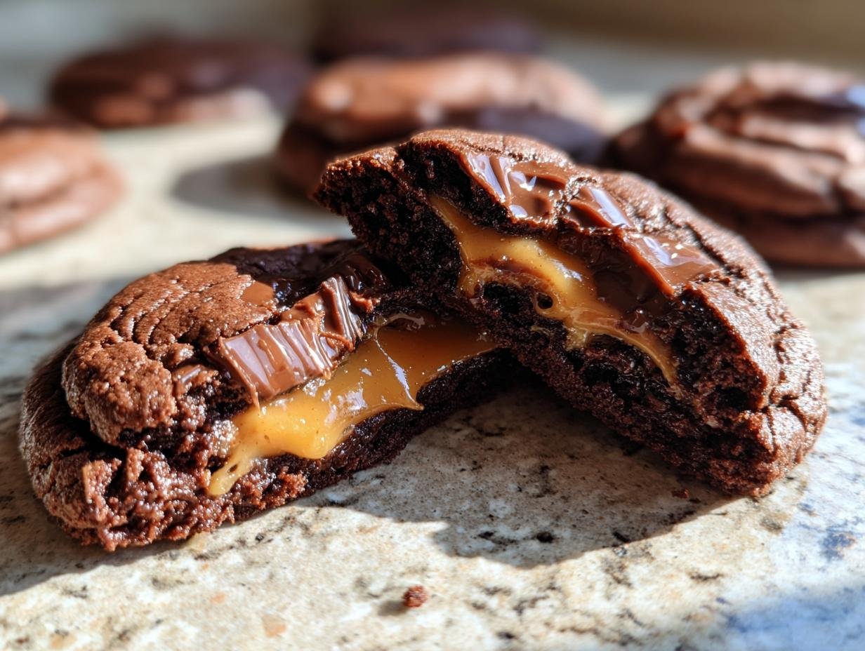 Peanut Butter Stuffed Chocolate Cookies