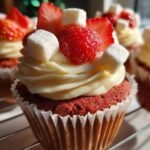 Red Velvet Santa Hat Cupcakes – Cute Holiday Cupcake Idea