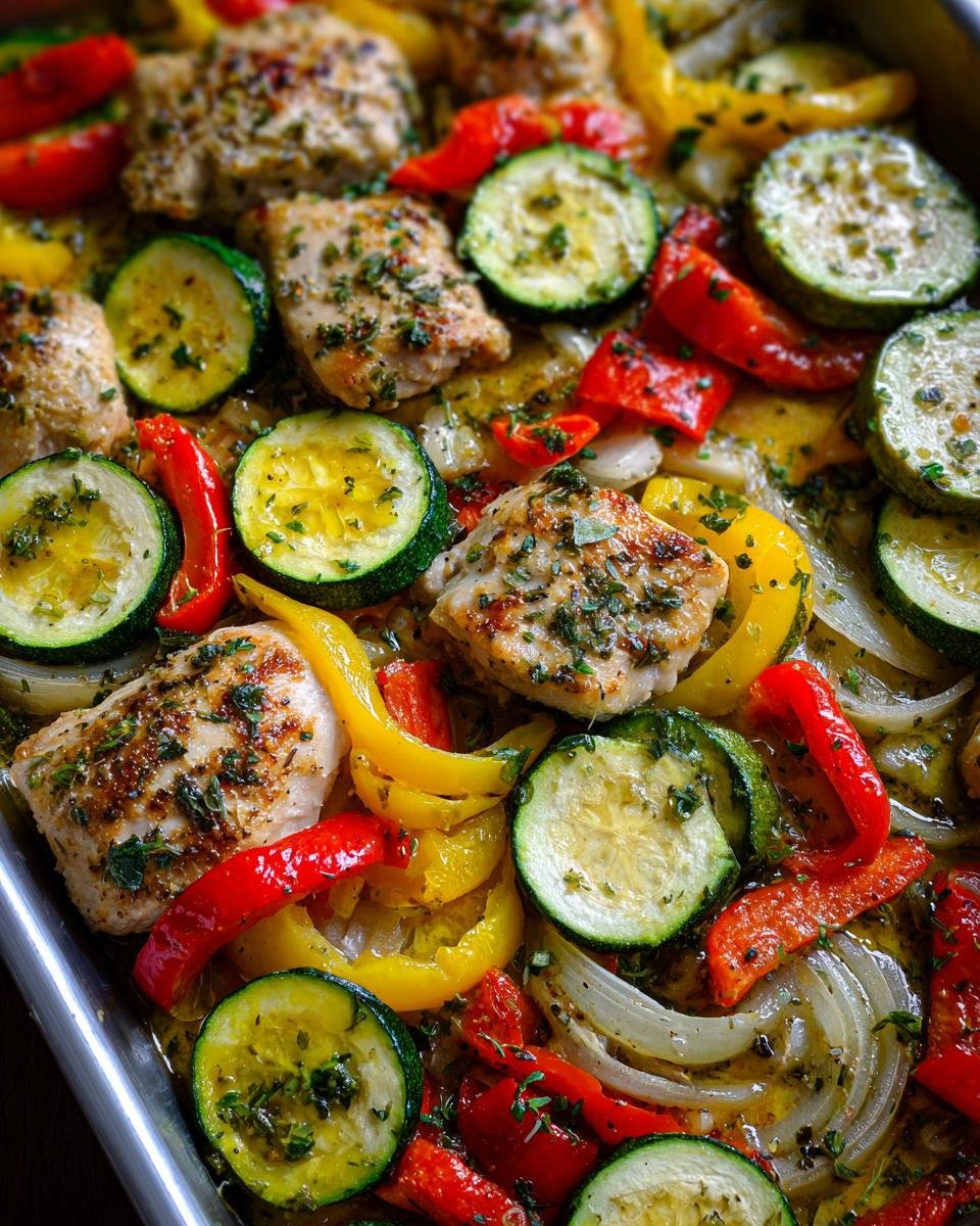 Sheet Pan Mediterranean Chicken & Zucchini - detail 1
