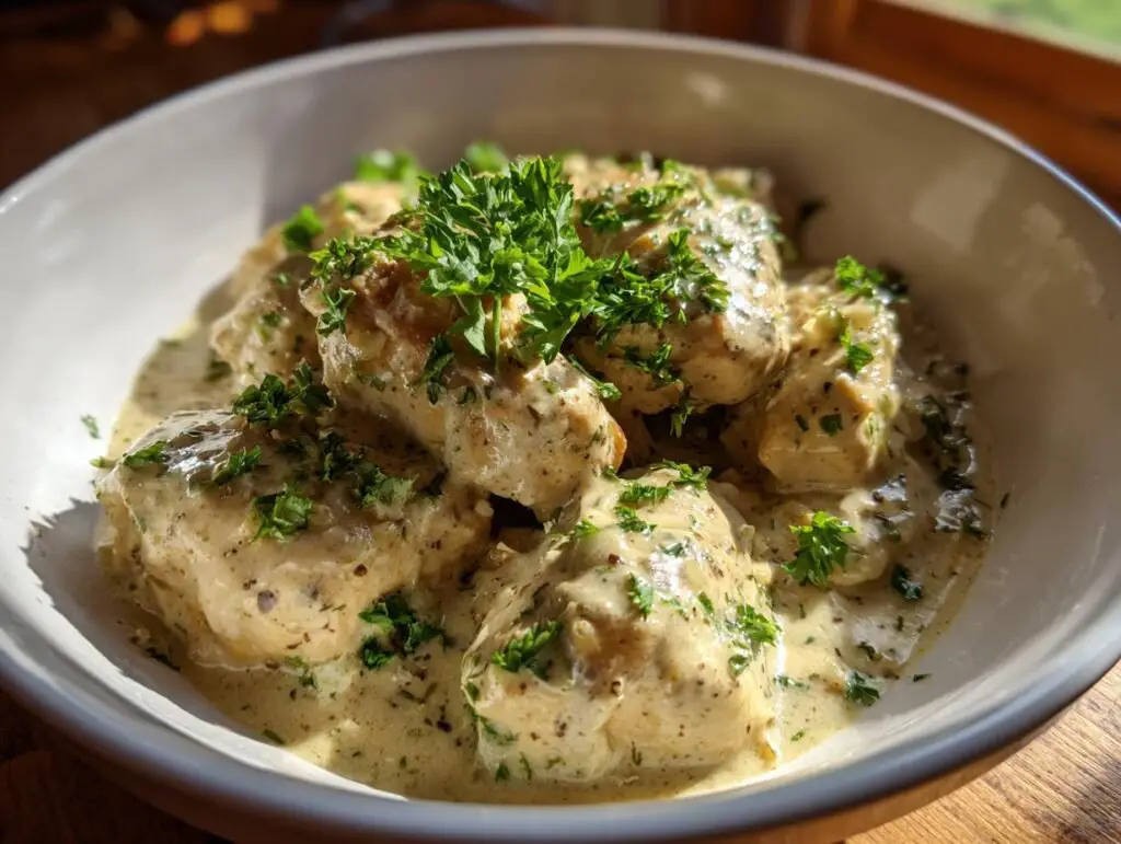 Slow Cooker Creamy Chicken & Gravy
