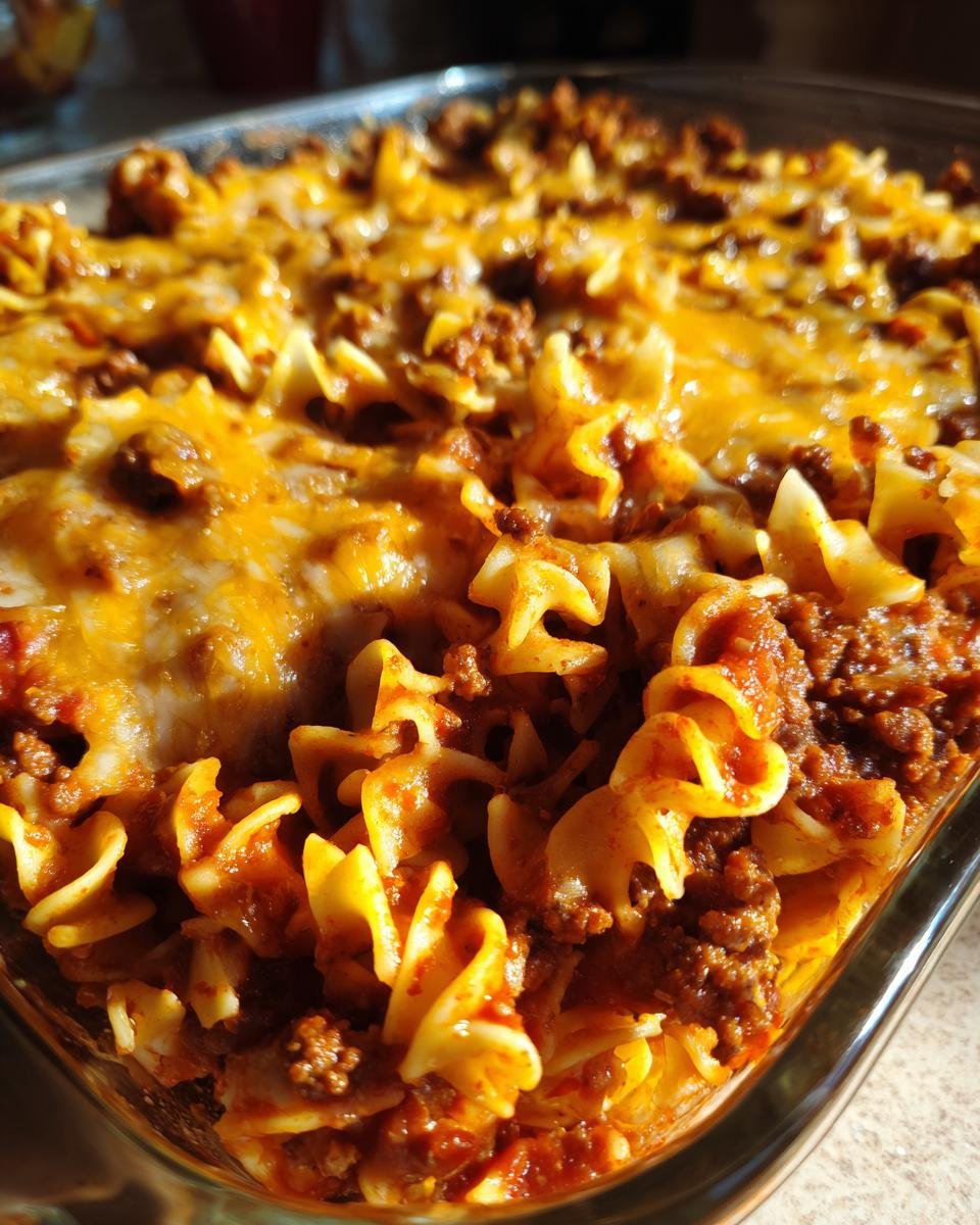 Spicy Beef Enchilada Noodle Casserole - detail 2