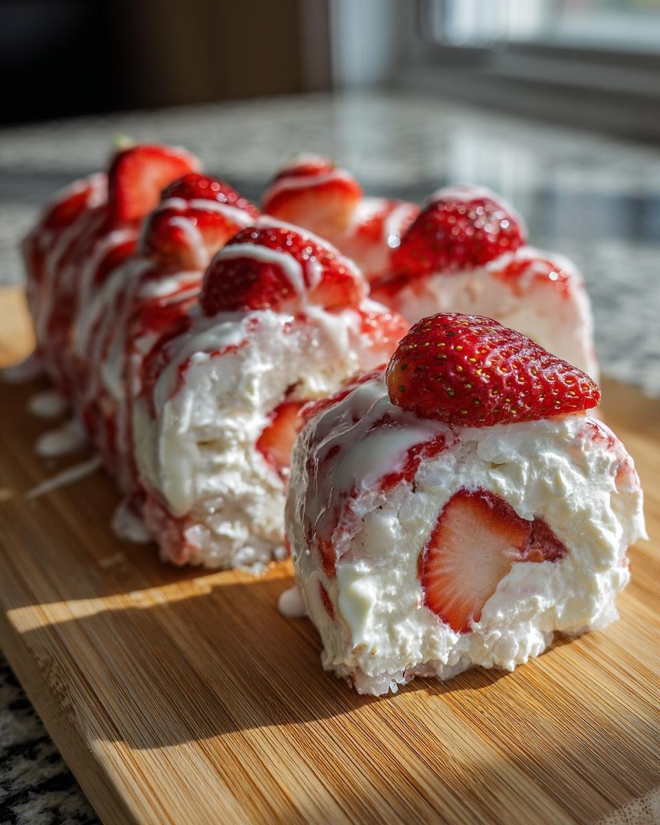 Strawberry Shortcake Sushi Rolls - detail 2