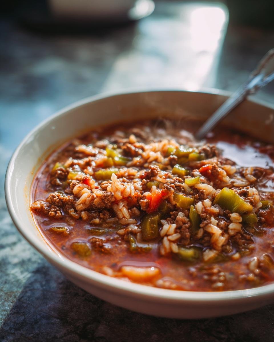Stuffed Green Pepper Soup - detail 1
