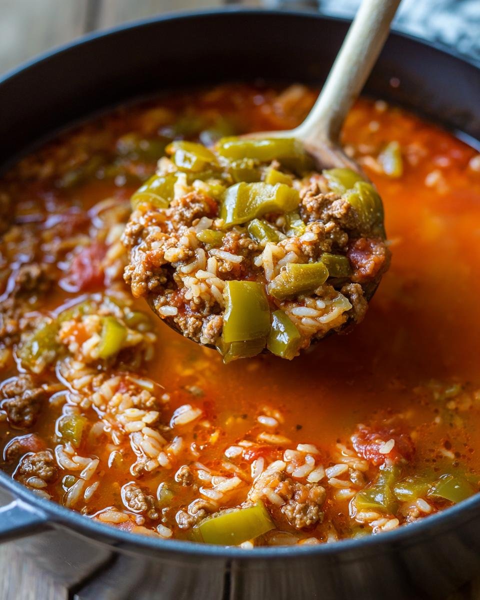 Stuffed Green Pepper Soup - detail 2