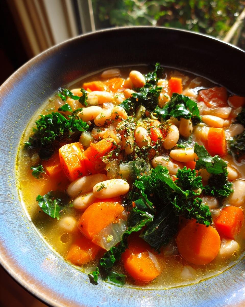 Tuscan White Bean Soup is a hearty dish - detail 2