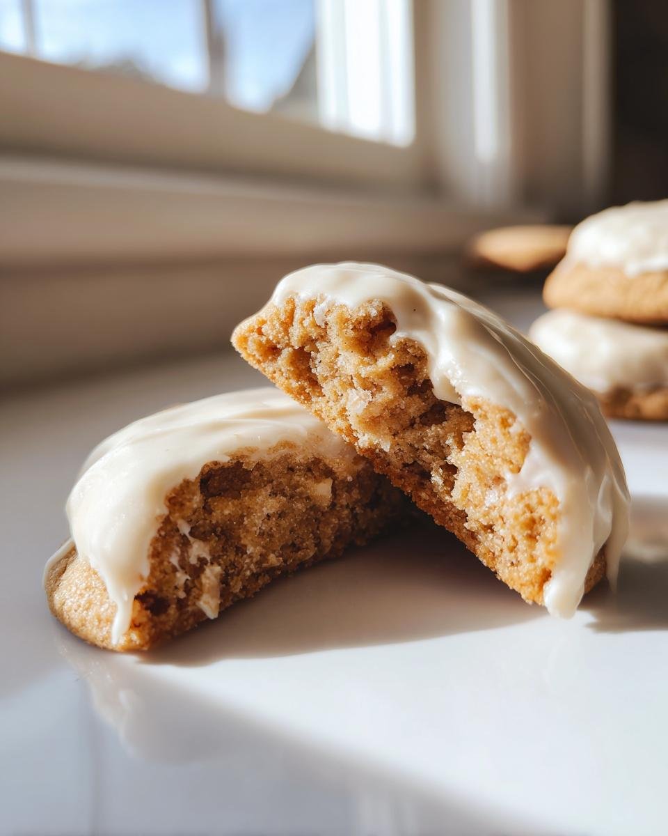 White Chocolate Dipped Chewy Maple Cookies - detail 1