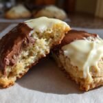 White Chocolate Dipped Chewy Maple Cookies