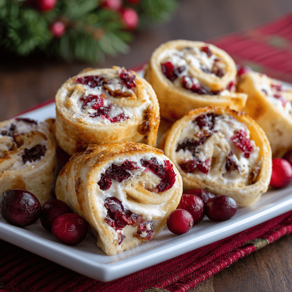 Festive holiday Cranberry Roll Ups: A Treat to Savor!