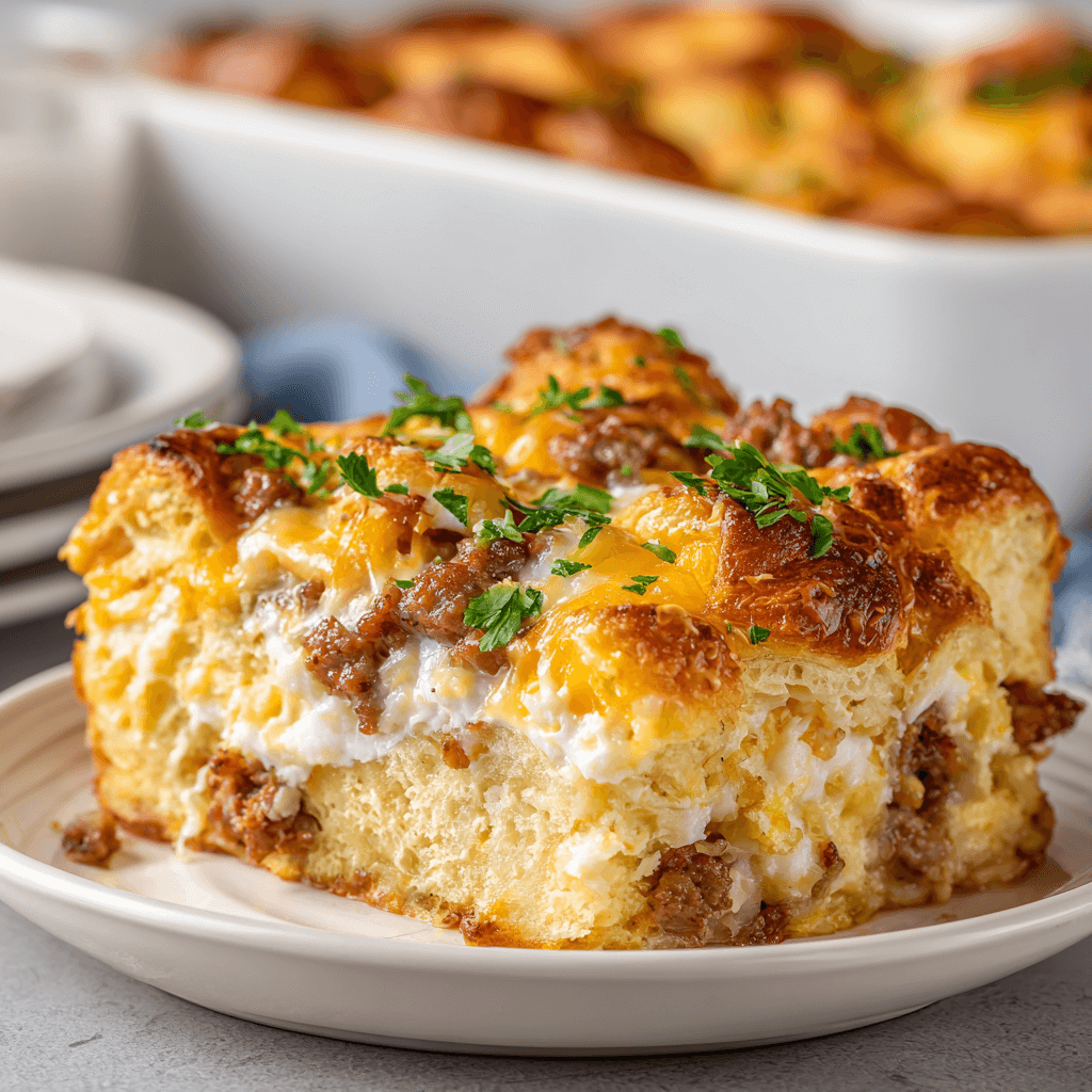 Overnight Croissant Breakfast Casserole: Easy & Delicious!