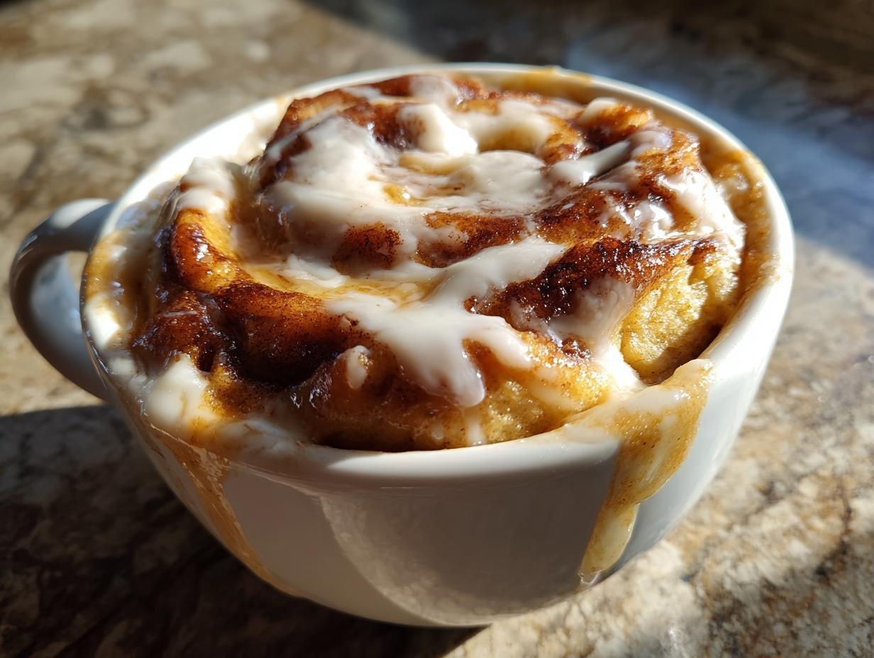 3-Minute Keto Cinnamon Roll Mug Cake: Quick, Low-Carb, & Gluten-Free