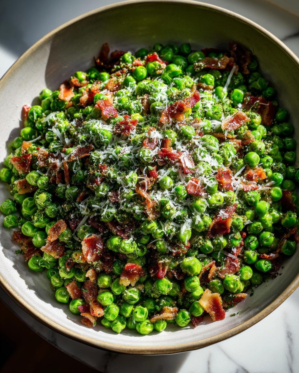 Air Fryer Frozen Peas | Easy Gourmet Side with Prosciutto & Parmesan - detail 1