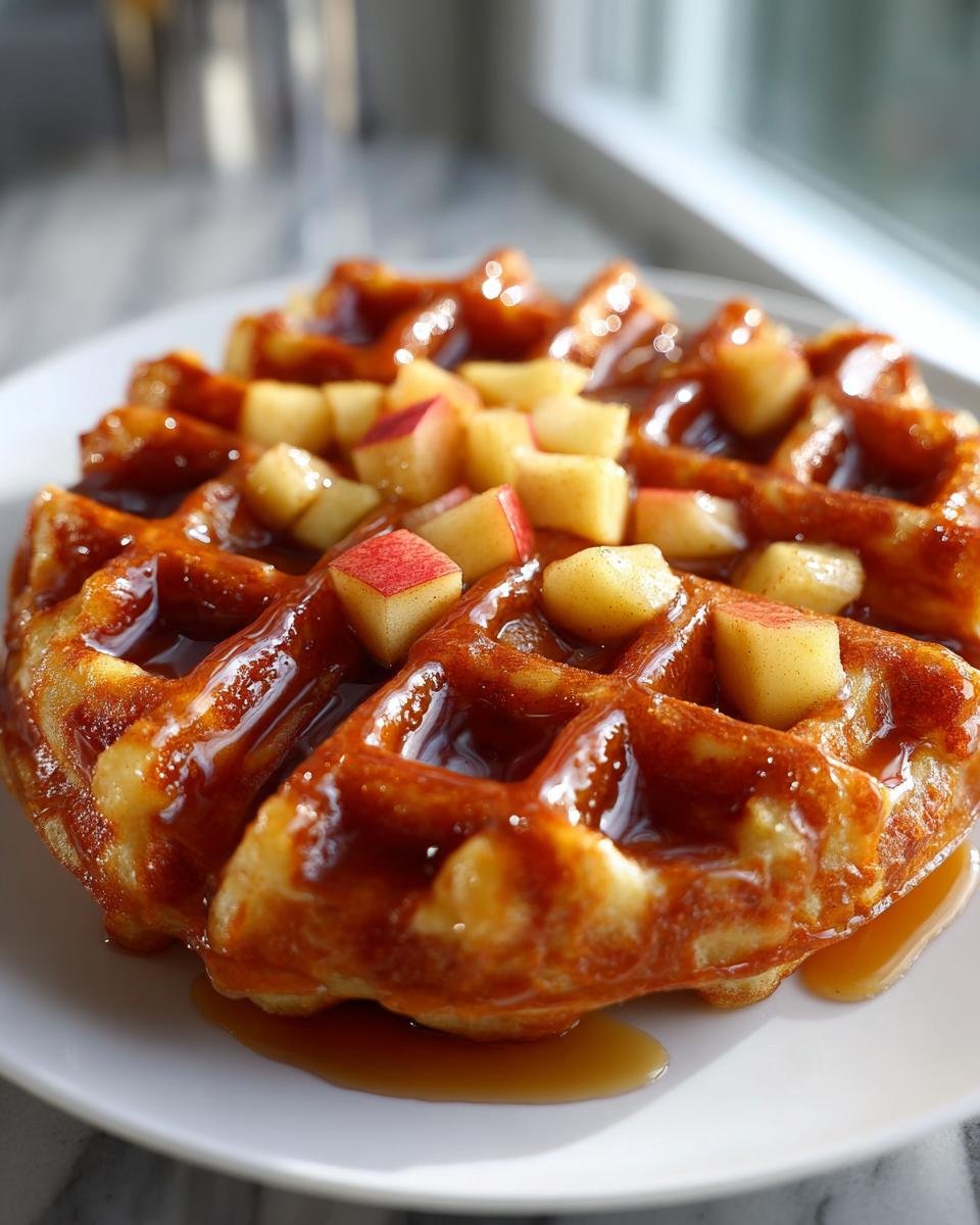 Apple Fritter Waffle Donuts – Easy Apple Dessert with a Sweet Glaze - detail 1