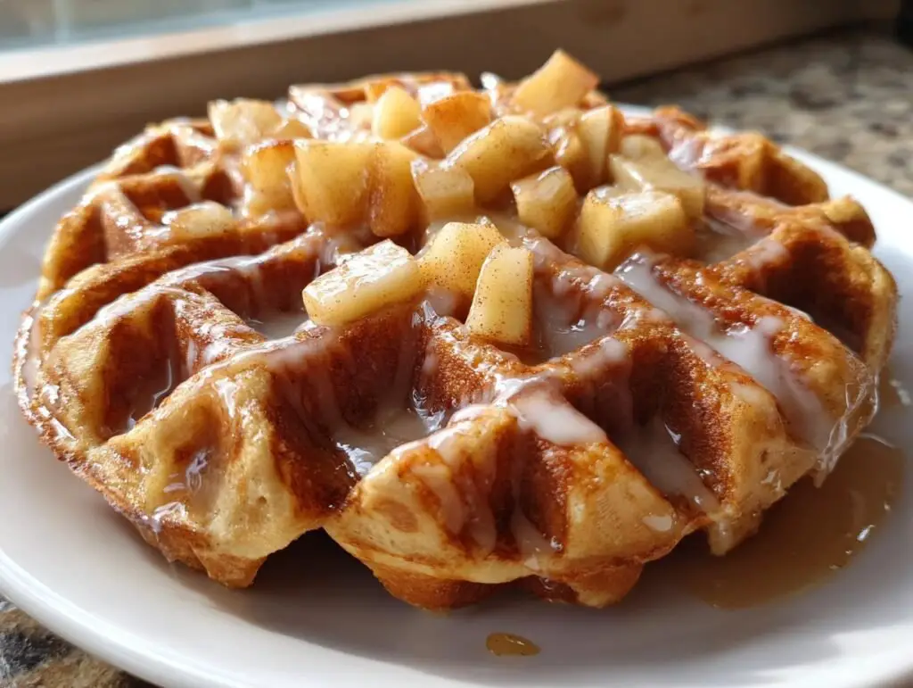 Apple Fritter Waffle Donuts – Easy Apple Dessert with a Sweet Glaze
