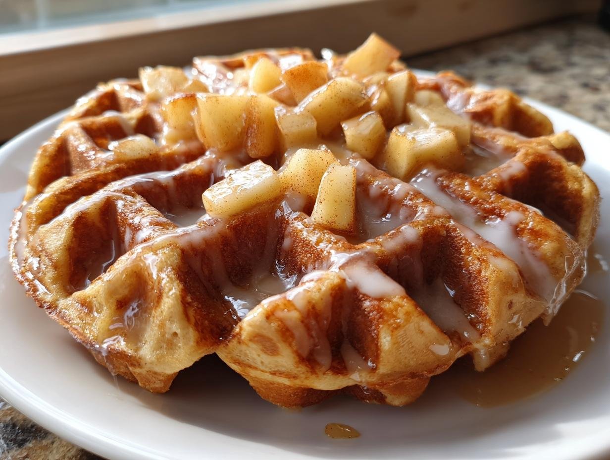 Apple Fritter Waffle Donuts – Easy Apple Dessert with a Sweet Glaze