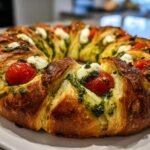 Caprese Pesto Wreath: Easy, Fresh, & Festive Holiday Appetizer Ring!