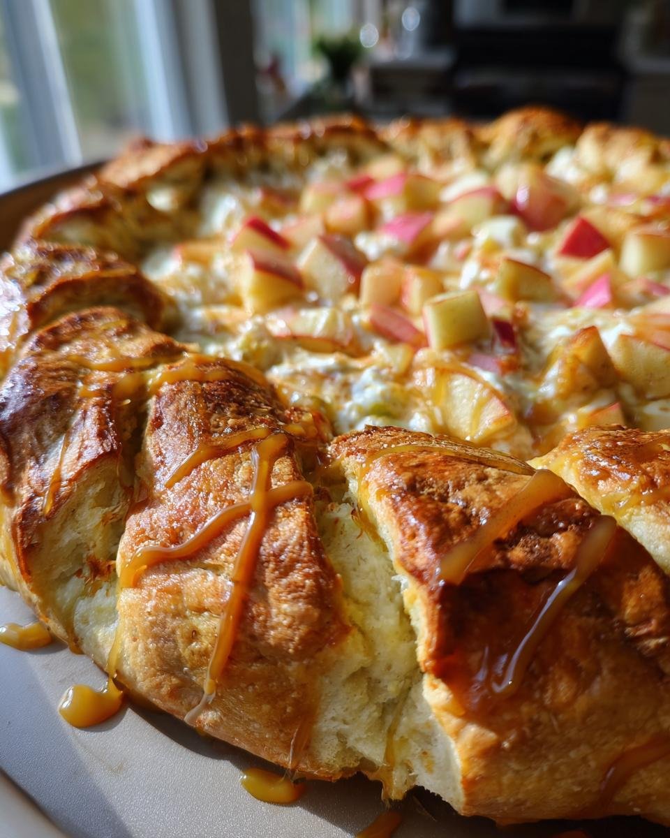 Caramel Apple Cream Cheese Crescent Ring – A Delicious Holiday Treat! - detail 2