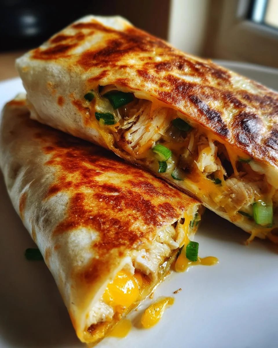 Cheesy Garlic Chicken Wraps Recipe - detail 1