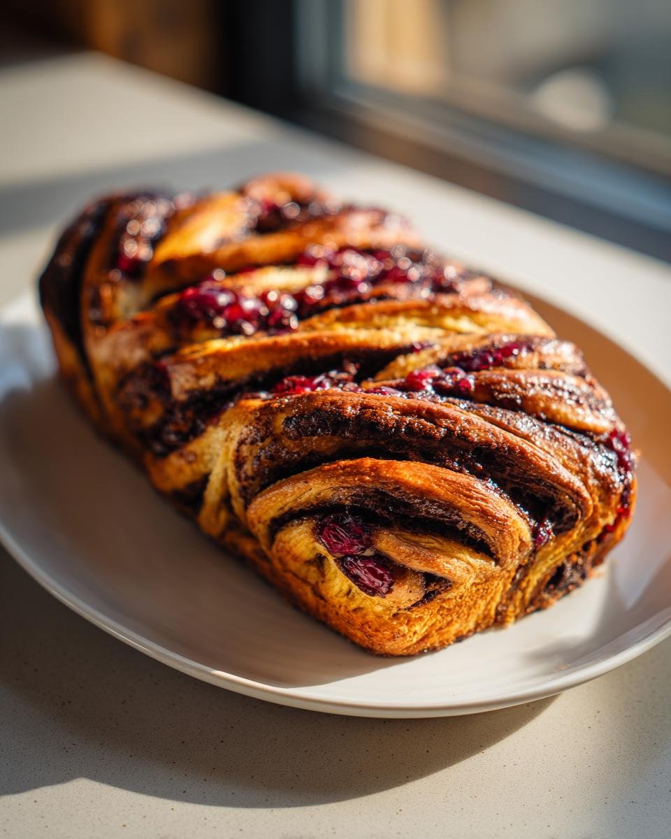 Cherry Chocolate Babka - detail 2