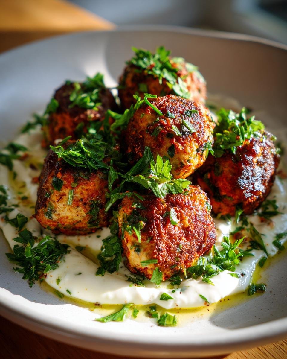 Chicken Kofta with Garlic Yogurt Sauce - detail 1