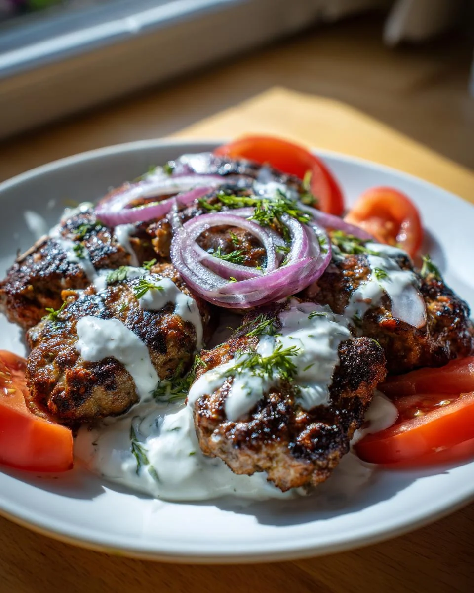 Chicken Kofta with Yogurt Sauce - detail 2