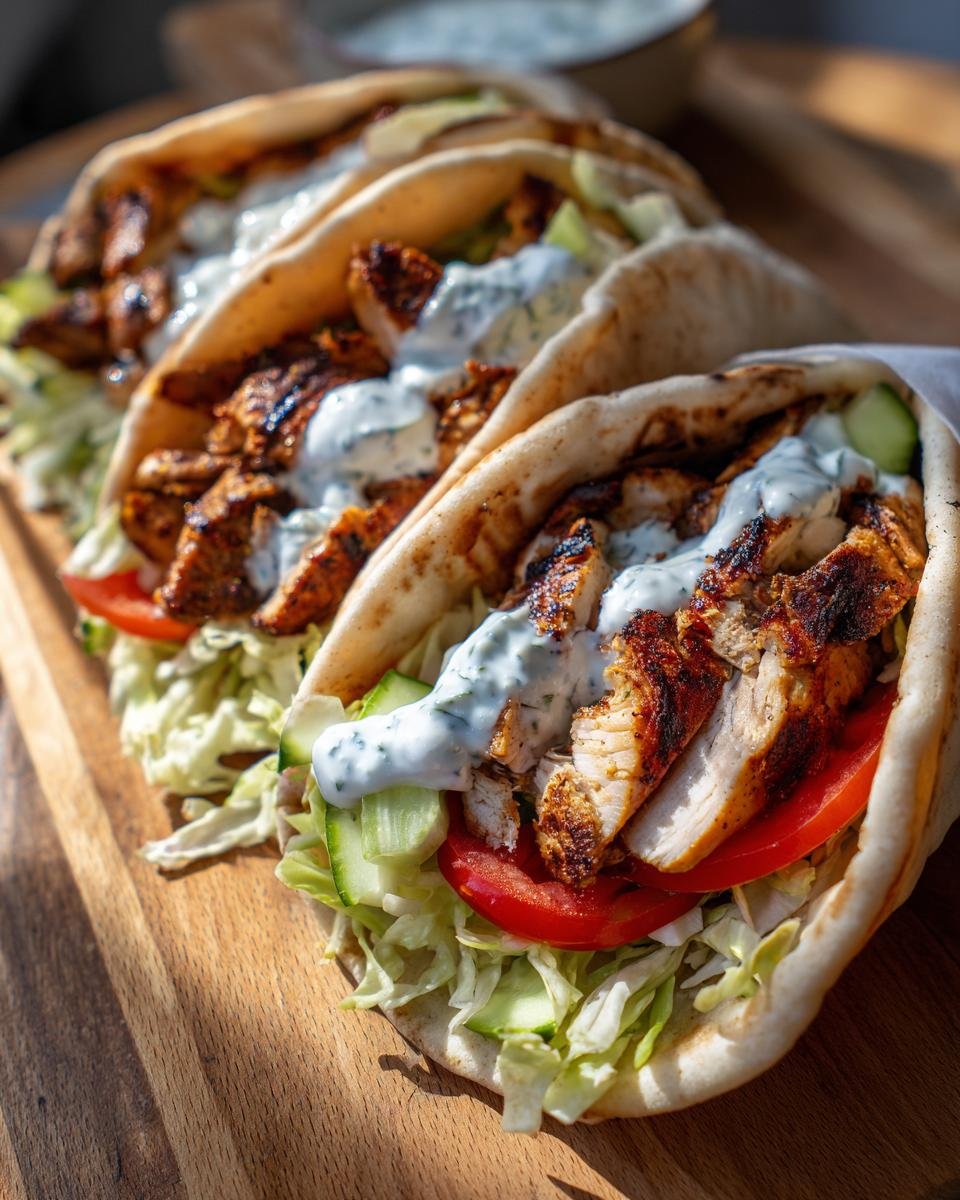 Chicken Shawarma with Garlic Yoghurt Sauce - detail 1