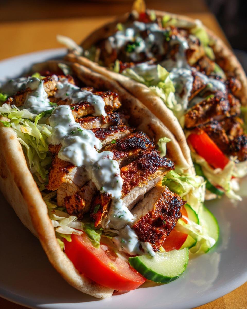 Chicken Shawarma with Garlic Yoghurt Sauce - detail 2