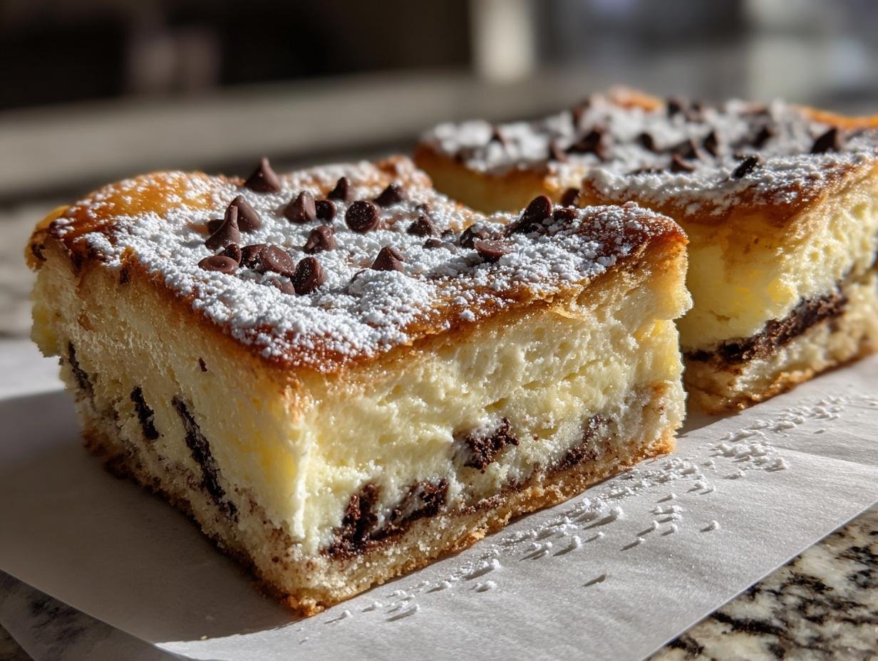 Chocolate Chip Cannoli Cheesecake Bars: Easy, Creamy, & Decadent Fusion Dessert!
