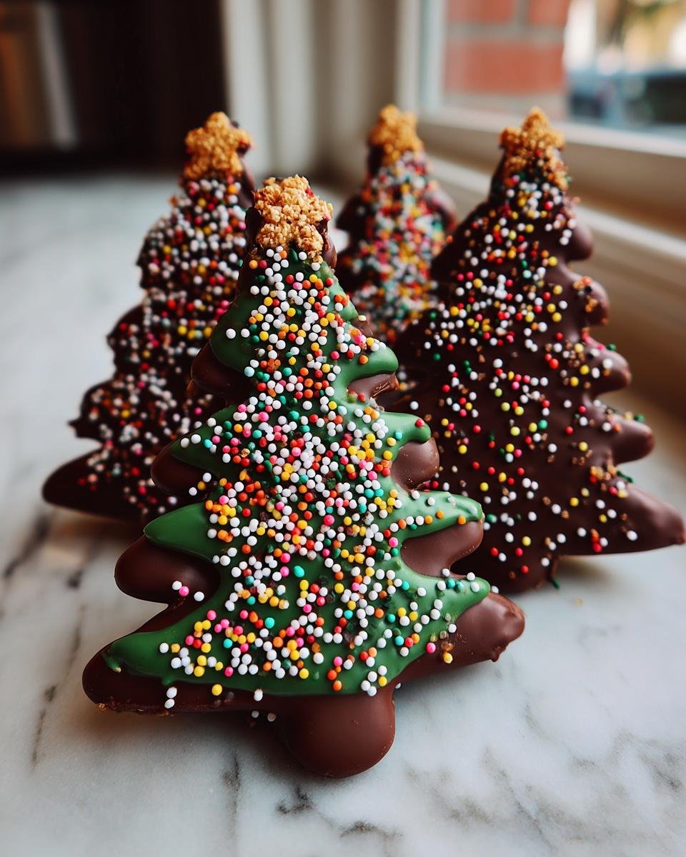 Chocolate Peanut Butter Holiday Trees - detail 1