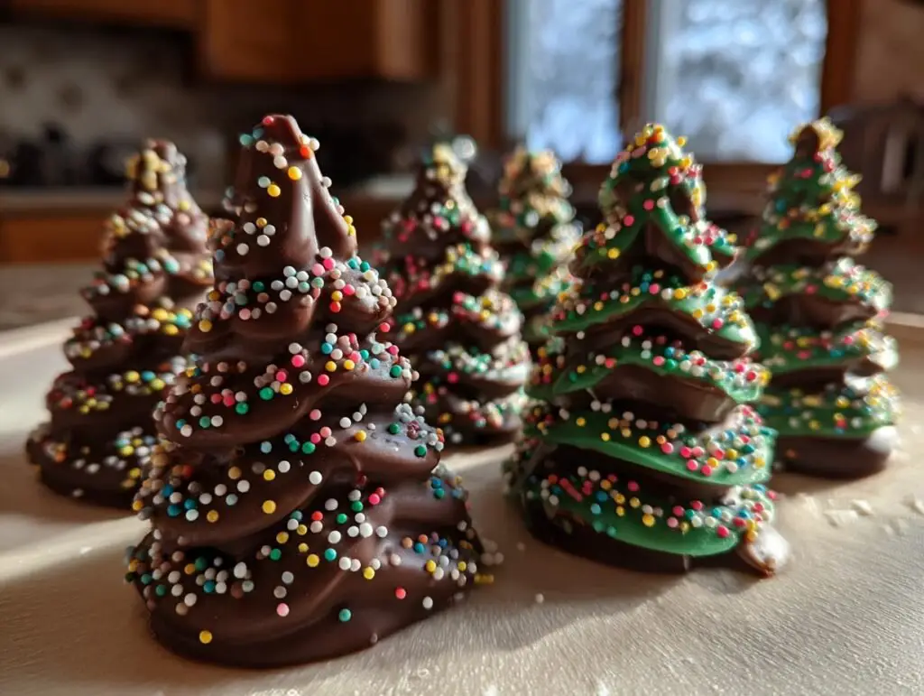 Chocolate Peanut Butter Holiday Trees