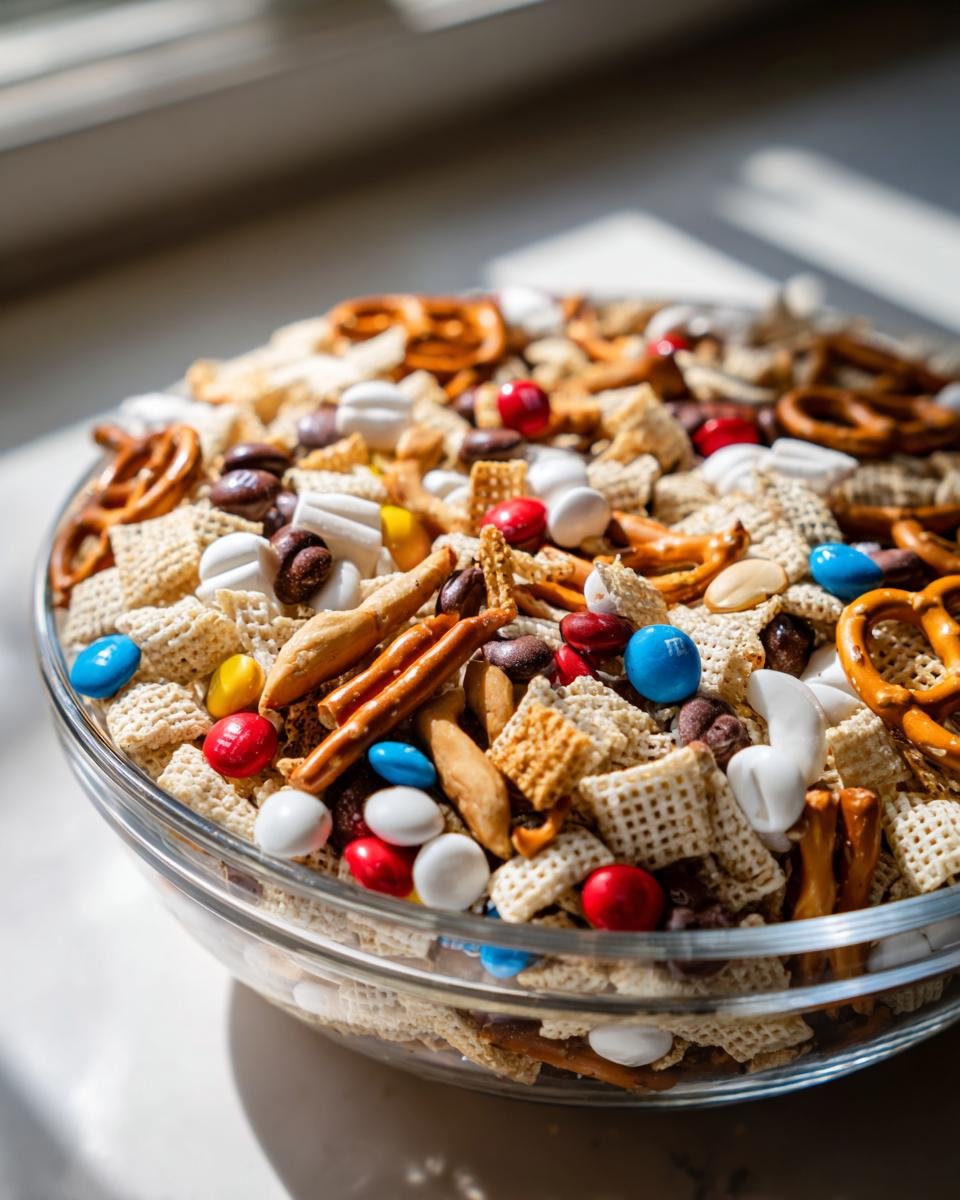 Crunchy White Trash Snack Mix for Parties and Holidays - detail 1