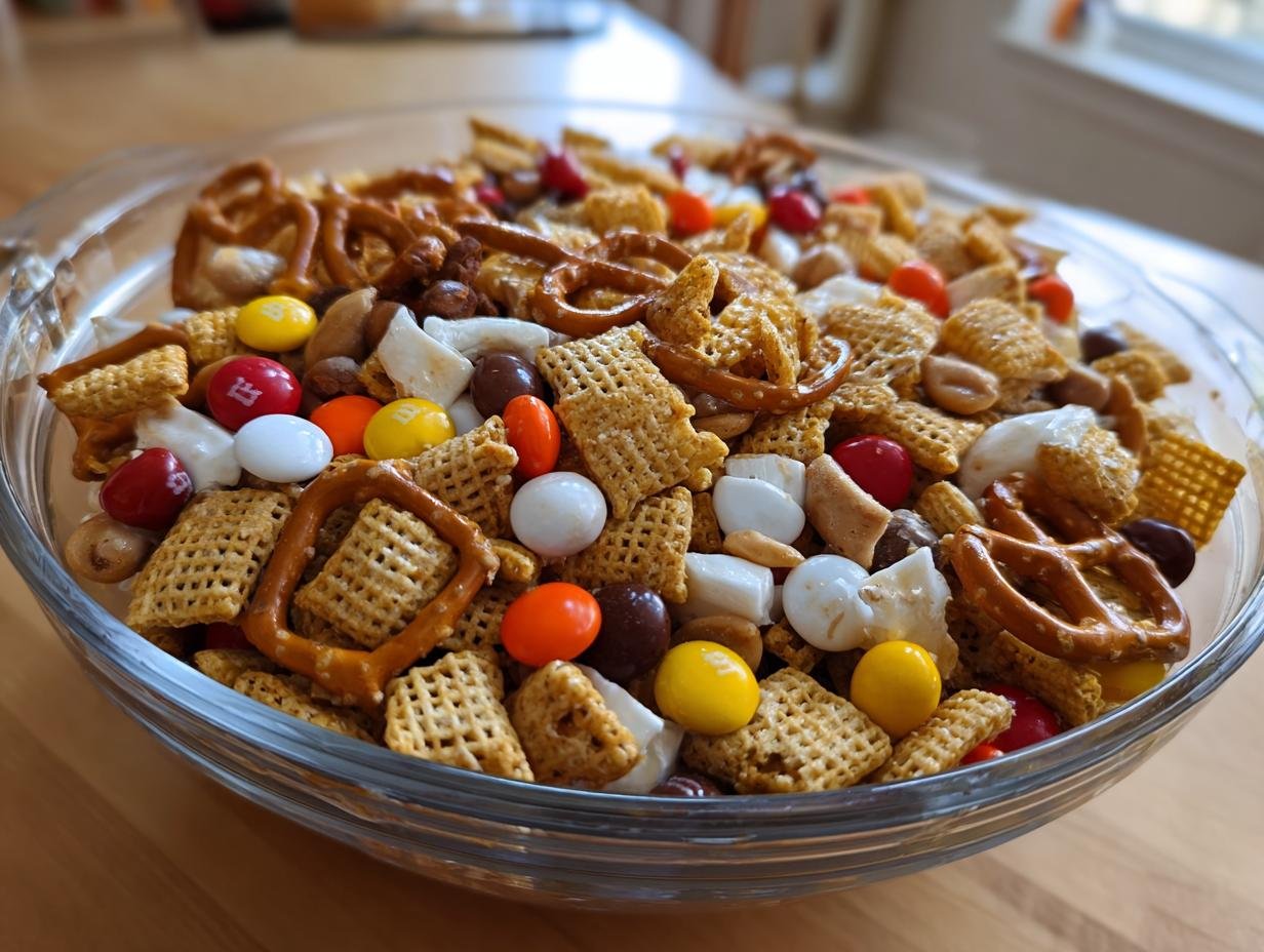 Crunchy White Trash Snack Mix for Parties and Holidays