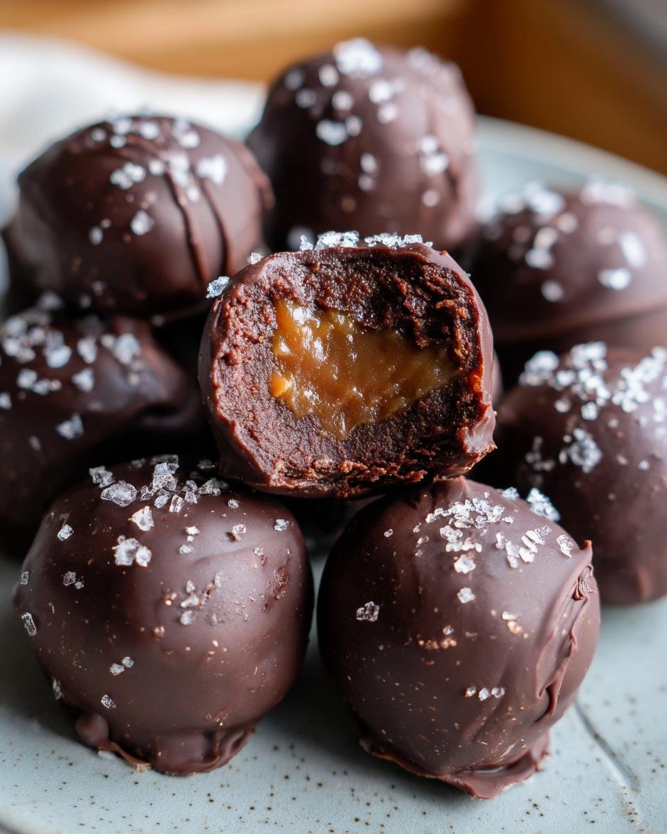 Decadent Salted Caramel Fudge Truffles: Easy, No-Bake, & Melt-in-Your-Mouth Chocolate Treats! - detail 1