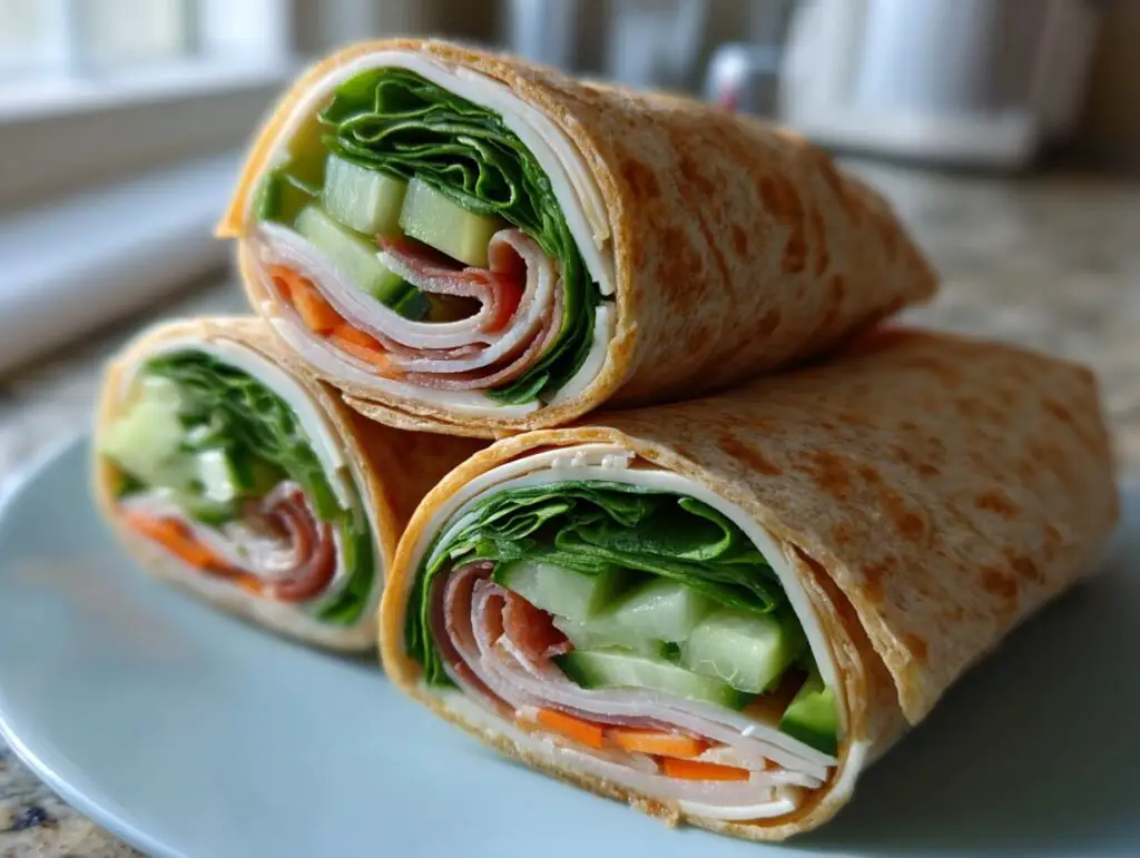 Delicious Low-Carb Swiss Turkey Snack Wraps for Guilt-Free Munching