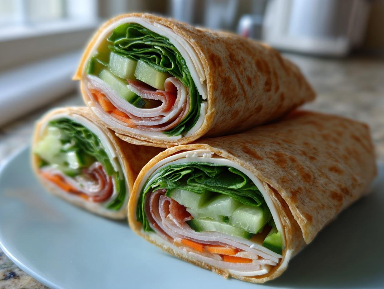 Delicious Low-Carb Swiss Turkey Snack Wraps for Guilt-Free Munching