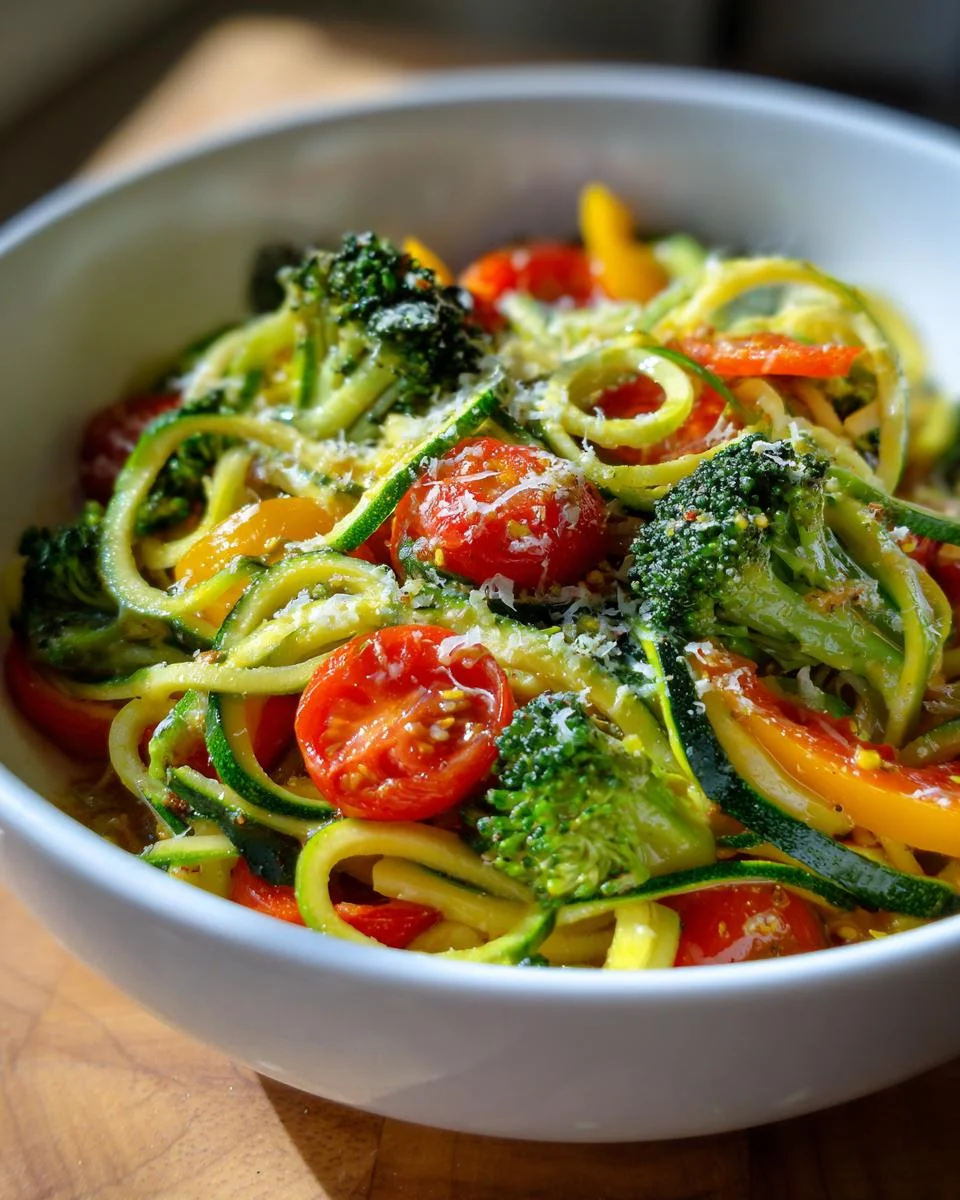 Delicious Zucchini Noodle Primavera Recipe for a Healthy Dinner! - detail 1