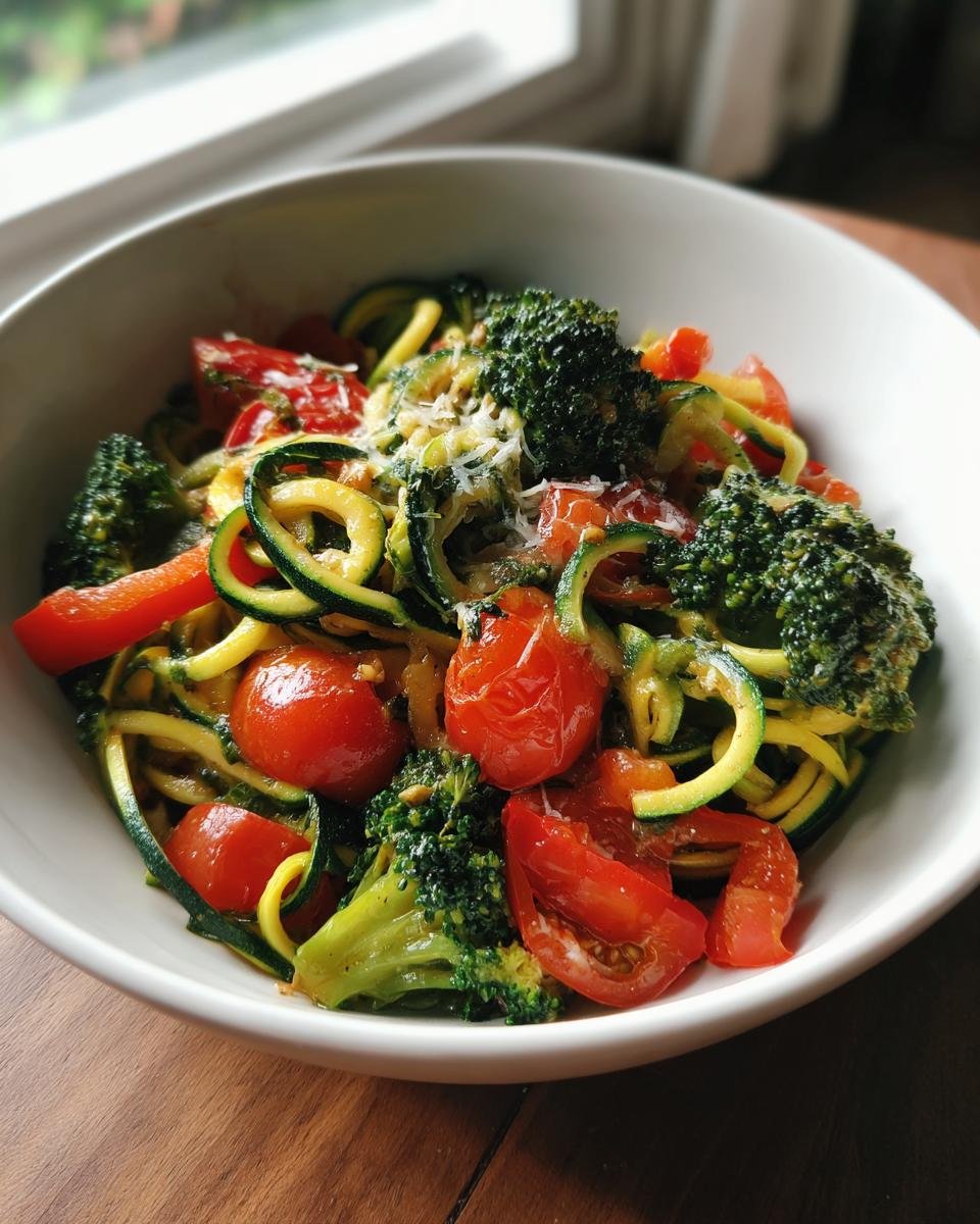 Delicious Zucchini Noodle Primavera Recipe for a Healthy Dinner! - detail 2