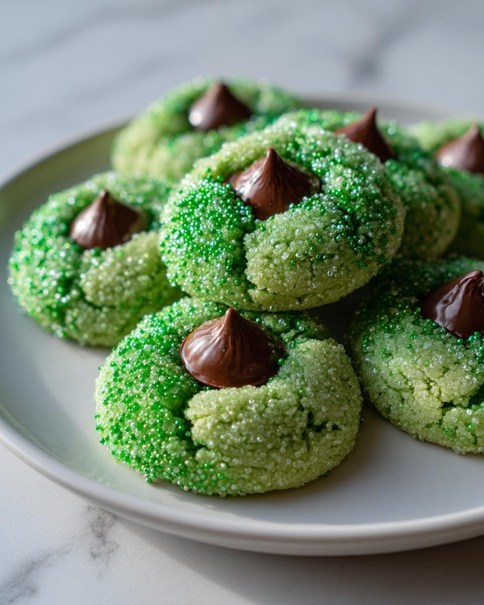 Delightful Grinch Cookies with Hershey Kisses for the Holidays - detail 1