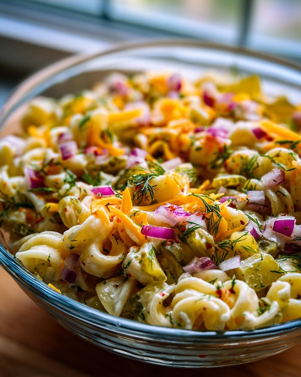 Dill Pickle Pasta Salad - detail 1