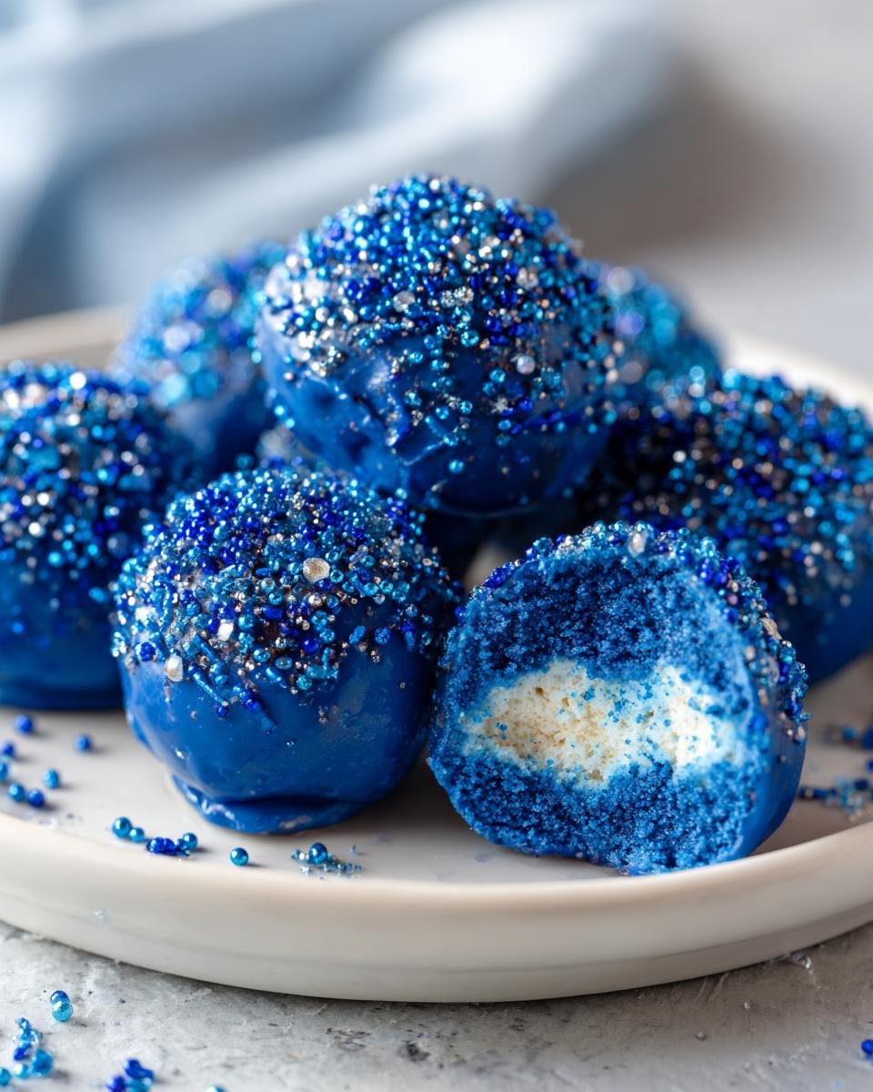 Easy Blue Christmas Truffles: Elegant, No-Bake, & Perfect Winter Wonderland Treats! - detail 1