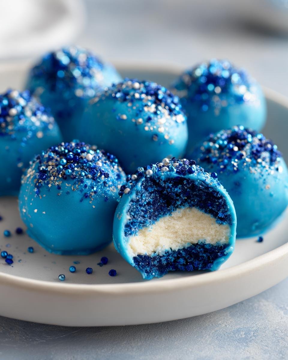Easy Blue Christmas Truffles: Elegant, No-Bake, & Perfect Winter Wonderland Treats! - detail 2