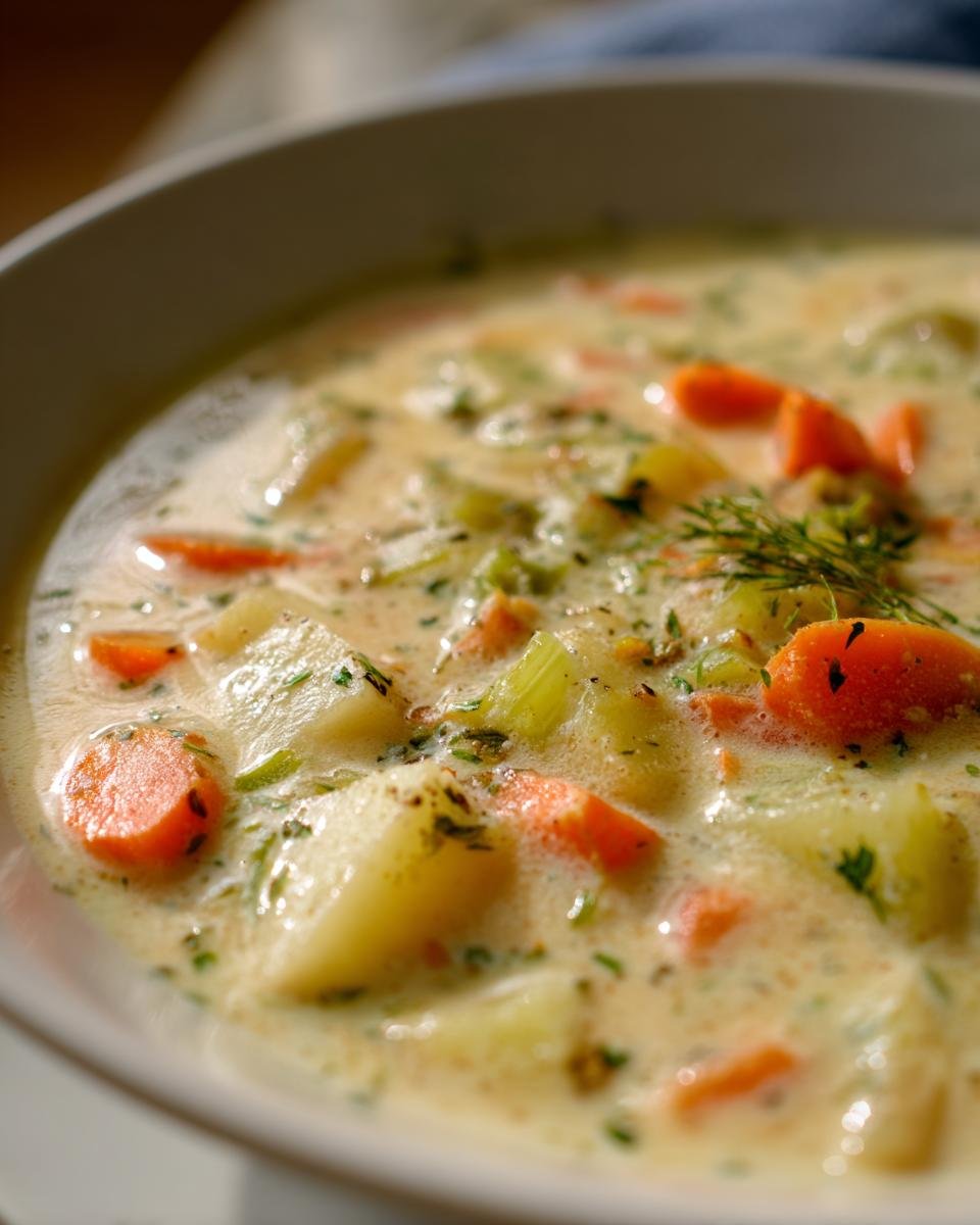 Easy Creamy Vegetable Soup - detail 1