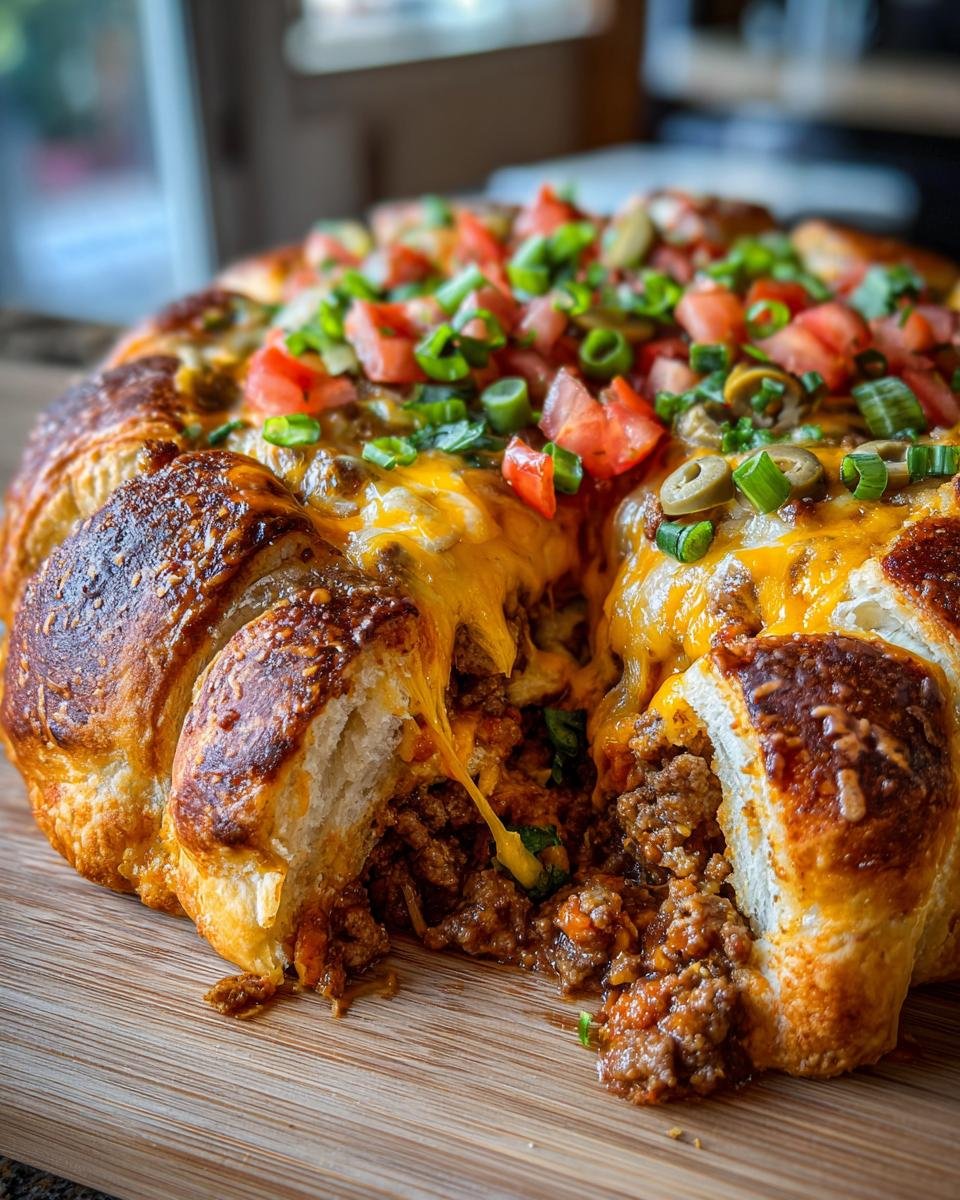 Easy Crescent Roll Taco Ring: Fun, Customizable, & Perfect for Dinner or Game Day! - detail 1