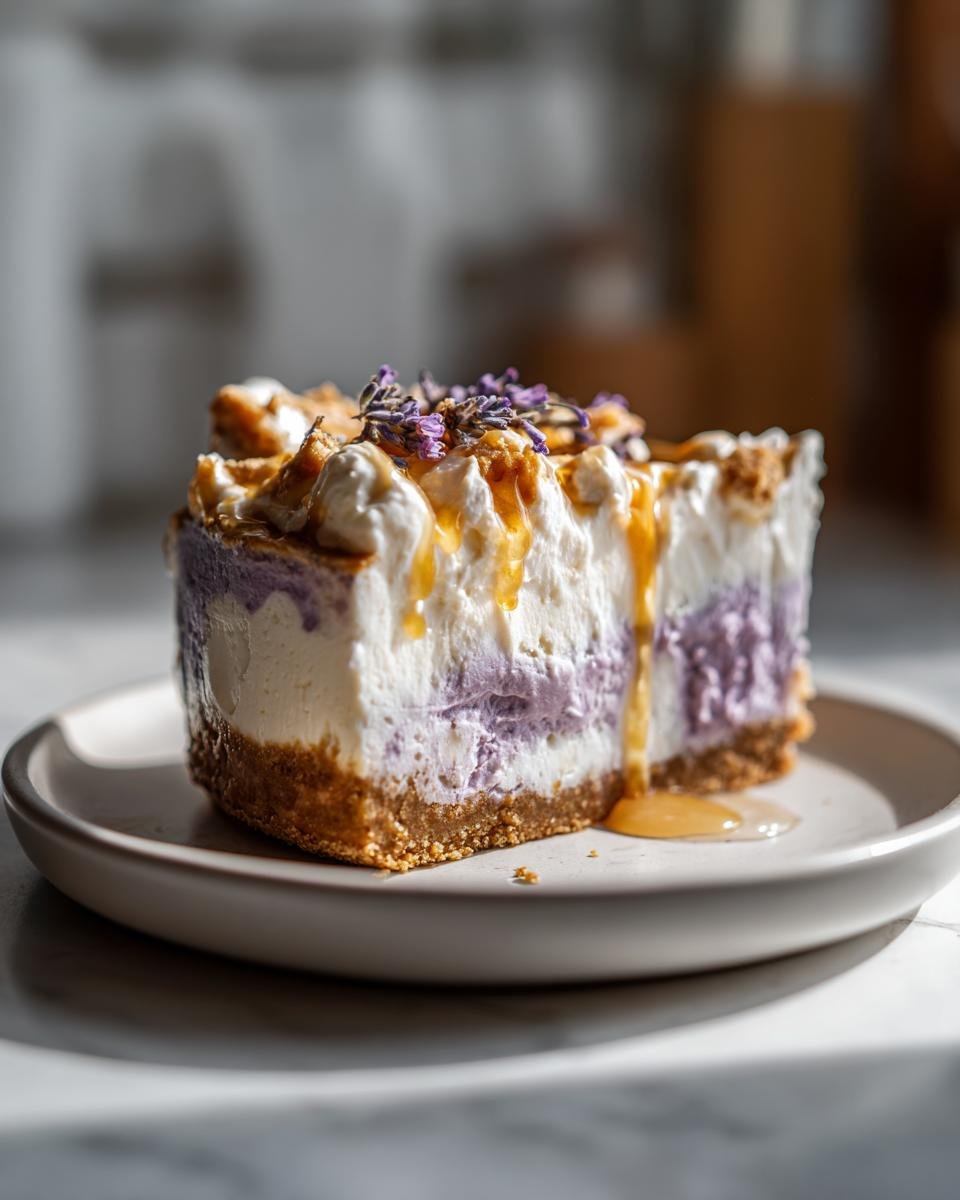 Easy Honey Lavender Cheesecake: Creamy, Floral, & Stunning Unique Dessert! - detail 1