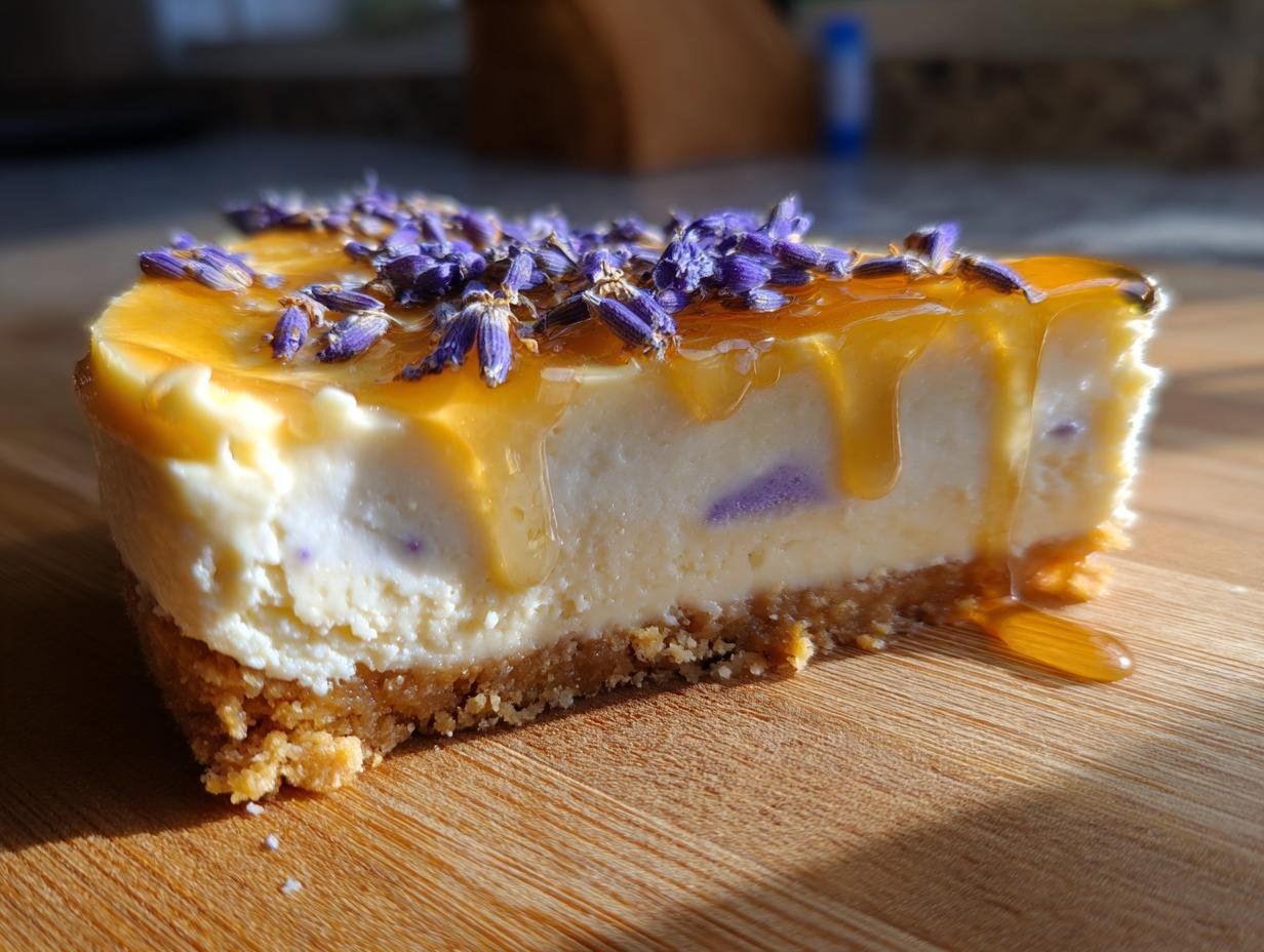 Easy Honey Lavender Cheesecake: Creamy, Floral, & Stunning Unique Dessert!