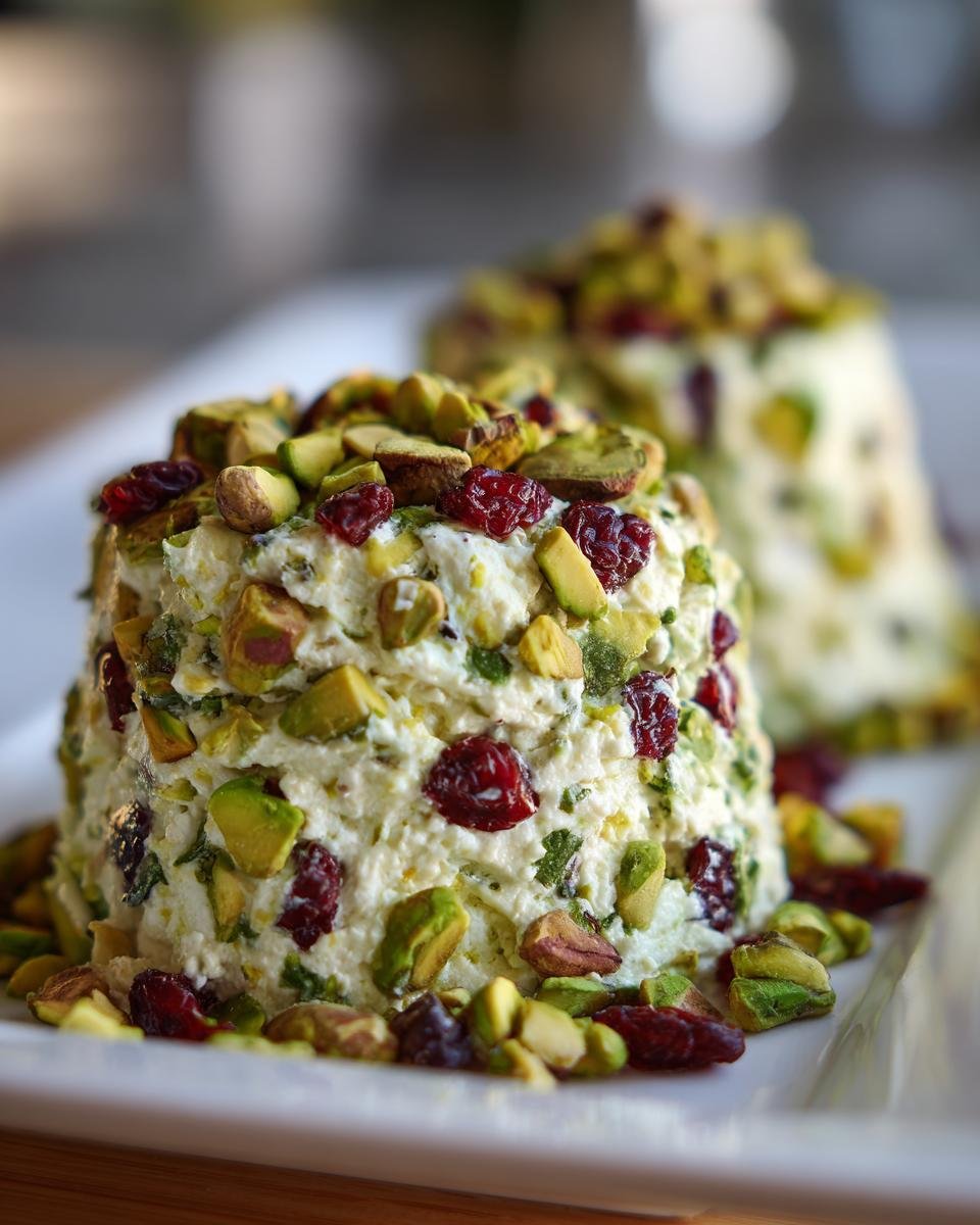 Festive Pistachio-Cranberry Holiday Cheese Trees - detail 2